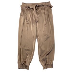St. John Couture Satin Pants 6 Tan